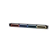 Pozostałe akcesoria sieciowe - Intellinet Patch panel UTP Cat5e 24-porty RJ45 19cali 1U z kolorowymi modułami 513678 - miniaturka - grafika 1