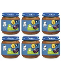 Gerber Deserek śliwki dla niemowląt po 4 miesiącu zgrzewka 6 x 125 g - Desery dla dzieci - miniaturka - grafika 1