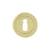 Klamki - Domino Rozeta okrągła na klucz mosiądz - miniaturka - grafika 1