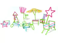 Zabawki interaktywne dla dzieci - Ikonka Ikonka Patyczki Słomki Konstrukcyjne Klocki Edukacyjne 1000 Elementów 9043 - miniaturka - grafika 1