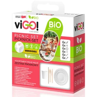 Zestaw piknikowy VIGO Bio Box (36 elementów) - Akcesoria do grilla - miniaturka - grafika 1