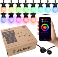 Lampy ogrodowe - Girlanda LED sterowana 10m ŚWIETLNA wielokolorowa SMART z aplikacją TUYA - miniaturka - grafika 1
