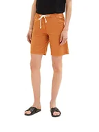 Spodenki damskie - TOM TAILOR 1036631 Szorty bermudy Kobiety, 31650 – kolor terakota brązowy, 32 - miniaturka - grafika 1