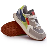 Sneakersy męskie - Buty Sportowe Sneakersy Męskie Big Star NN174344 Memory Foam Szare 45 - miniaturka - grafika 1