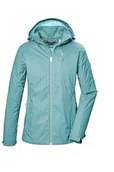 Kurtki damskie - killtec Damska kurtka softshellowa/kurtka outdoorowa z odpinanym kapturem KOS 121 WMN SFTSHLL JCKT GRPHIC, aqua, 38, 42852-000 - miniaturka - grafika 1