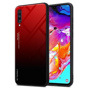 Pokrowiec Do Samsung Galaxy A70 / A70s Etui w CZERWONO - CZARNY TPU Obudowa Case Cover Plecki Ochronny Cadorabo - Etui i futerały do telefonów - miniaturka - grafika 1