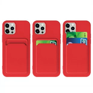 Card Case silikonowe etui portfel z kieszonką na kartę dokumenty do iPhone 12 Pro Max pomarańczowy - Etui i futerały do telefonów - miniaturka - grafika 9