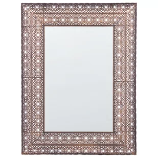 Beliani Lustro ścienne 60 x 90 cm miedziane DEHRADUN - Lustra - miniaturka - grafika 1