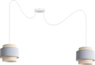 Lampy sufitowe - Lampa wisząca Solar Lampa wisząca sufitowa pająk BOHO len i szary 2 żarówki - miniaturka - grafika 1