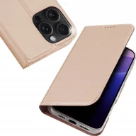 Etui i futerały do telefonów - Dux Ducis Etui Dux Ducis Skin Pro na iPhone 16 Pro Max z klapką i miejscem na kartę - różowe - miniaturka - grafika 1