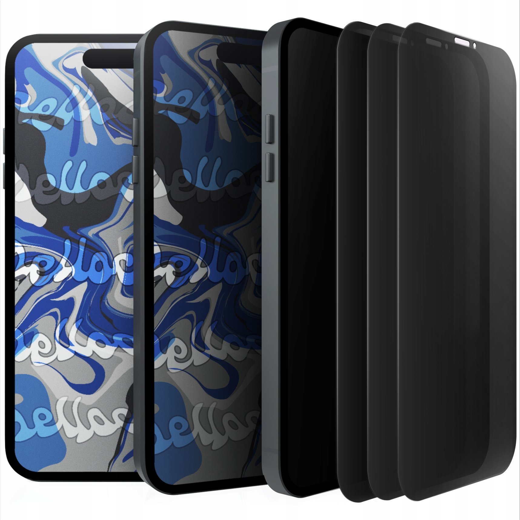 Hello Case [3-pak] Szkło Hartowane Do iPhone 14 PRO MAX Antyszpiegowskie,Ochronne,9H