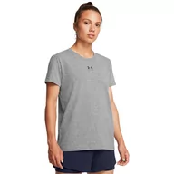 Koszulki sportowe damskie - Damski t-shirt z nadrukiem Under Armour Campus Core Ss - szary - UNDER ARMOUR - miniaturka - grafika 1