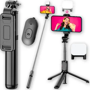 Uchwyt do telefonu 3w1 LTC Selfiestick + Statyw tripod + Lampa - Selfie stick - miniaturka - grafika 1