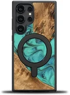 Etui i futerały do telefonów - Bewood Drewniane etui Unique - Turquoise do MagSafe do Galaxy S24 Ultra - miniaturka - grafika 1