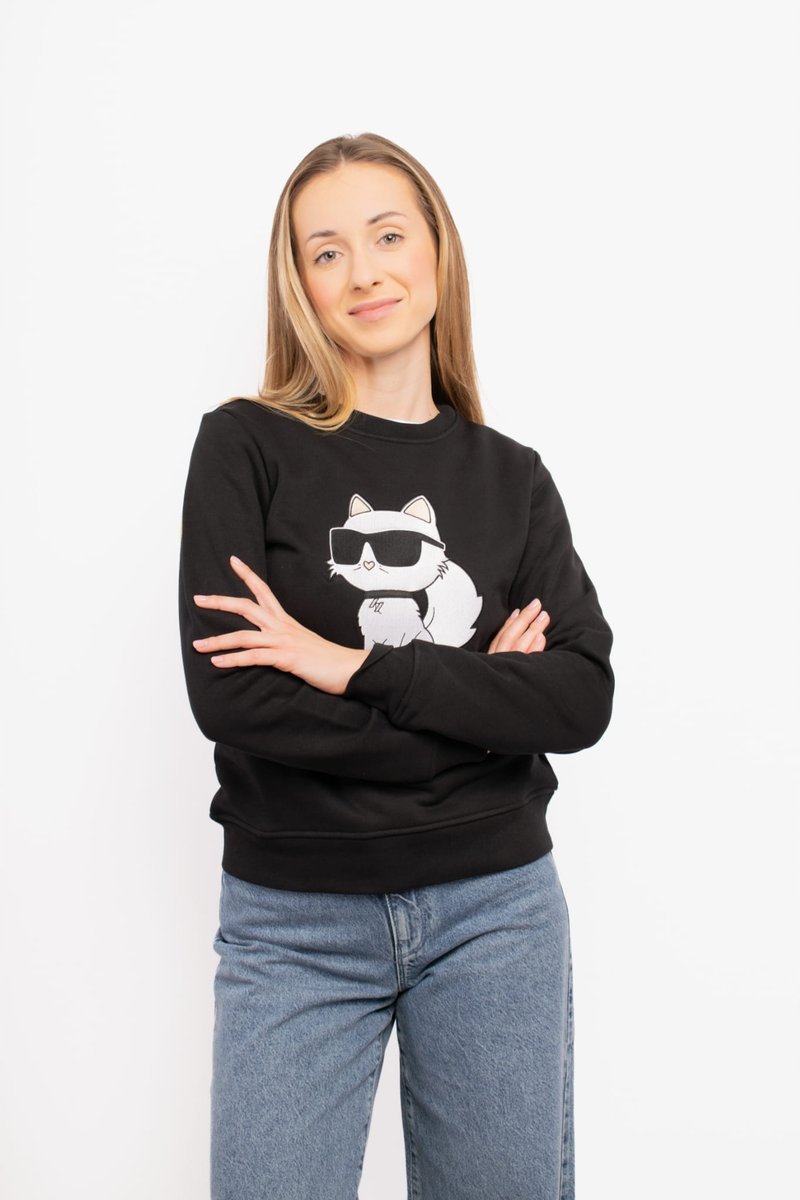 Bluza damska Karl Lagerfeld 230W1802 czarny - XL