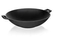 Patelnie - PATELNIA ŻELIWNA WOK czarna BANQUET 36,5 cm - miniaturka - grafika 1