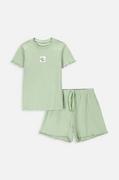 Piżamy dla dziewczynek - Coccodrillo piżama bawełniana dziecięca kolor zielony z nadrukiem - miniaturka - grafika 1