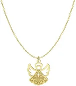 Biżuteria religijna - I KOMUNIA ŚWIĘTA Pozłacany Naszyjnik z Aniołkiem GRAWER - miniaturka - grafika 1