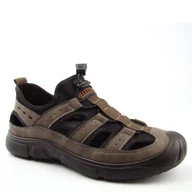 Sandały męskie - T.Sokolski L25-382 męskie sandały skórzane trekkingowe khaki - miniaturka - grafika 1