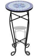 Kwietniki - Niebiesko-biały mozaikowy stolik ogrodowy G6-R35 - miniaturka - grafika 1