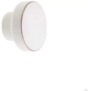 Gałka meblowa Simple White 40 Drewniana Emaliowana Biała E_28-WH-BI - Klamki - miniaturka - grafika 1