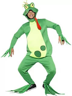 Rękawiczki - Smiffys Smiffy's 43389 kostium żaby księżniczki top z dłońmi rękawiczki, spodnie, część głowy i stóp, zielony, M 43389 - grafika 1