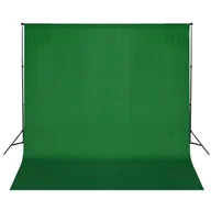 Tła fotograficzne - vidaXL System zawieszenia tła z zielonym tłem 600 x 300 cm - miniaturka - grafika 1