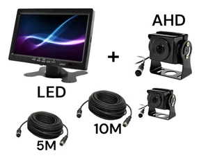 Monitor samochodowy LCD 7 cali 12/24V kabel 5M/10M oraz kamera cofania 4pin zestaw AHD - Car Video - miniaturka - grafika 1
