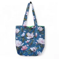 Torby i wózki na zakupy - Torba shopperka torba shopper siatka na zakupy kwiaty magnolie - miniaturka - grafika 1