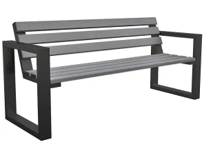 Elegancka ławka parkowa 180cm Hivros D1-W02 - Ławki ogrodowe - miniaturka - grafika 1