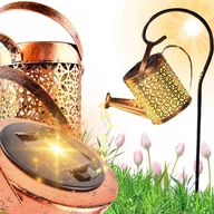 Lampy ogrodowe - LAMPA OGRODOWA SOLARNA KONEWKA LED WBIJANA Z CZUJNIKIEM OZDOBA GIRLANDA XXL - miniaturka - grafika 1