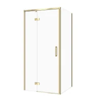 Kabiny prysznicowe - Kabina prysznicowa Cersanit Larga 80x90x195 prostokątna złoty mat transparentne S601-463 - miniaturka - grafika 1
