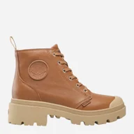 Botki damskie - Trapery damskie skórzane Palladium Pallabase Leather 96905-252-M 37.5 (4.5UK) 23.5 cm Brązowe (889423788777). Buty za kostkę damskie - miniaturka - grafika 1