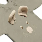 Rampersy - Hi Little One rampers niemowlęcy MIŚ OverSize BOHO Sage roz M Pom Pom - miniaturka - grafika 1