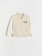 Bluzy dla dziewczynek - Reserved - Bluza bomberka - kremowy - miniaturka - grafika 1