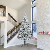 Bombki - vidaXL Zestaw Bombek Choinkowych Inny 3 pcs Srebrny 25 cm - miniaturka - grafika 1