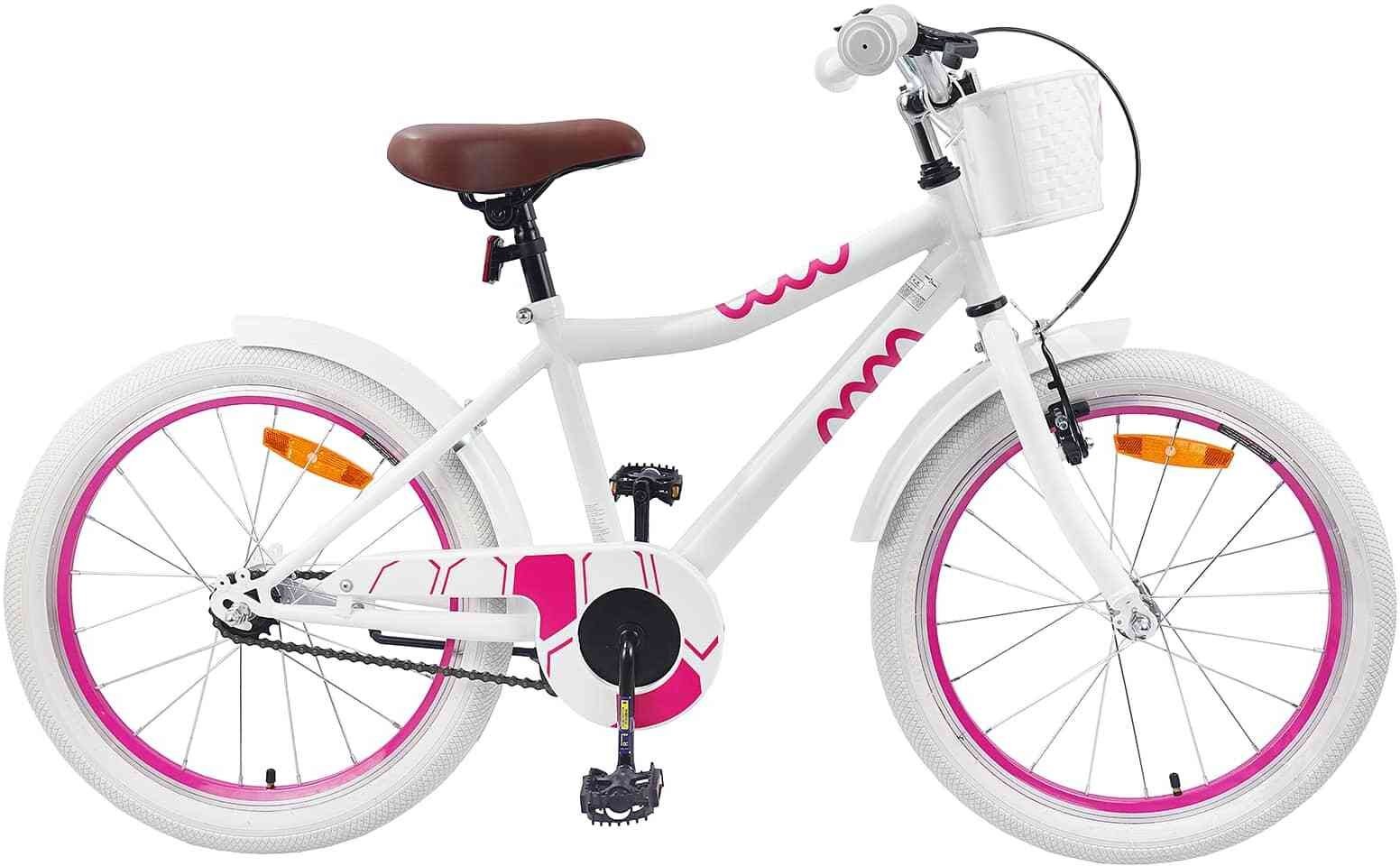 vidaXL vidaXL Rower Dziecięcy 18 Cali dla dzieci w wieku 5-7 lat Biały