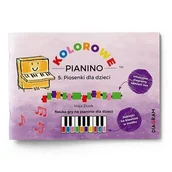 Książki edukacyjne - Kolorowe Pianino 5 Piosenki dla dzieci. Nauka gry - Maja Dusik - książka - miniaturka - grafika 1