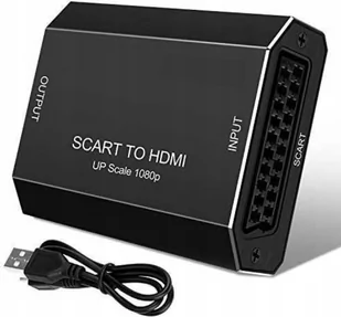 Adapter Konwerter Scart / Euro Do Hdmi Hd Mhl New - Kable - miniaturka - grafika 1