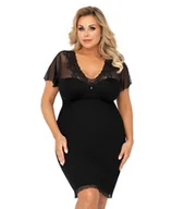 Piżamy damskie - Donna Koszulka Ivana Plus Black Czarny 46 - miniaturka - grafika 1