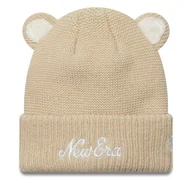 Czapki dla dzieci - Czapka New Era Teddy Bear Ears Cuff Knit Beanie 60580793 Beżowy - miniaturka - grafika 1