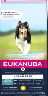  Eukanuba Grain Free Adult Large Breed, kurczak, 12 kg - Sucha karma dla psów - miniaturka - grafika 1