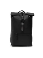 Plecaki - Rains Plecak Rolltop Rucksack 13160 Czarny - miniaturka - grafika 1