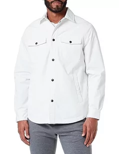 Armani Exchange Męska kurtka dżinsowa z długim rękawem, duże kieszenie z przodu, casualowy krój, biały, M - Kurtki męskie - miniaturka - grafika 1