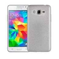Etui i futerały do telefonów - Etui Carbon Fiber Samsung J3 J320 2016 srebrny /silver - miniaturka - grafika 1