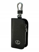 Etui na klucze - SKÓRZANE ETUI na klucze LEXUS logo KLUCZYK samochodowy ELEGANCKI brelok - miniaturka - grafika 1