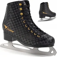 Łyżwy - LYZWY FIGUROWE OCIEPLANE CZARNE EXCLUSIVE SMJ - miniaturka - grafika 1