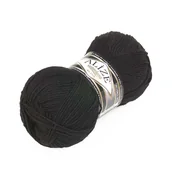 Pasmanteria - Alize, włóczka Superlana Klasik 60, czarny - miniaturka - grafika 1