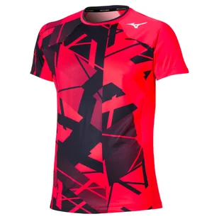 Koszulka męska Mizuno Daybreakers Shadow Graphic SS Tee M Vibrant Red M - Koszulki sportowe męskie - miniaturka - grafika 1