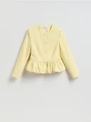 Marynarki i żakiety damskie - Reserved - Marynarka z baskinką - jasnożółty - miniaturka - grafika 1
